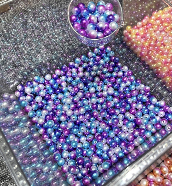 Wholesale One Spoon 10mm Mermaid Beads Abs Pearl Straight Hole Beads & 20MM Diamond BubbleGum Beads One Spoon